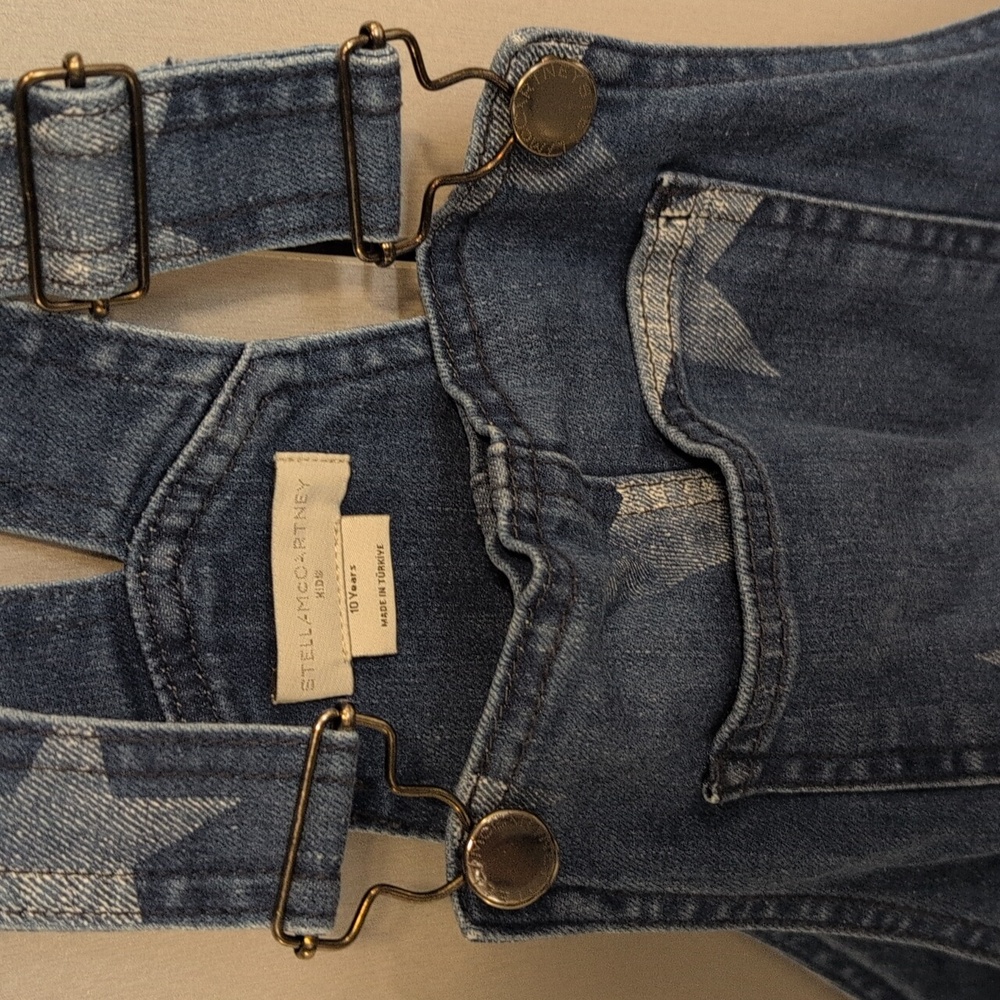 Star Pattern Denim Overalls - Picture 5 of 6